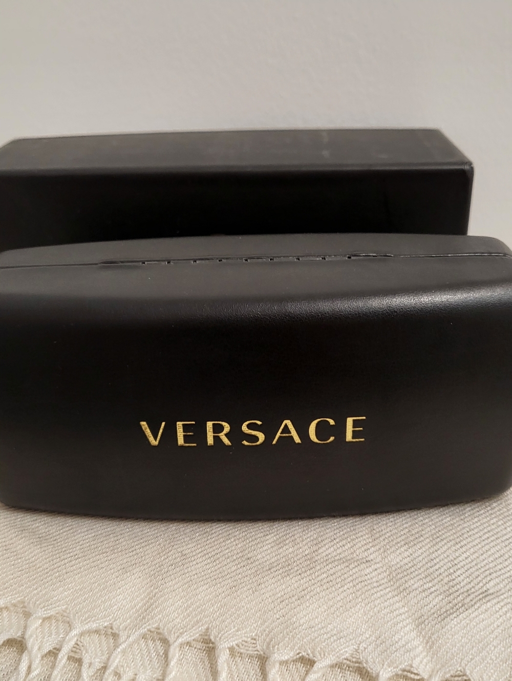 Versace Gold and Brown Designer Slim Temple Eyeglasses - Picture 9 of 12